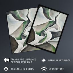 "Artery8 Fabric Folds Green Grey Abstract Watercolour Framed Art Print - Size: W12"" x H16""" - thumbnail 2