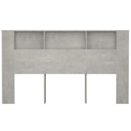 Berkfield Home Headboard Cabinet Concrete Grey 180x18.5x104.5 cm - thumbnail 4