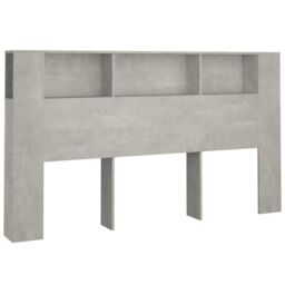 Berkfield Home Headboard Cabinet Concrete Grey 180x18.5x104.5 cm - thumbnail 2
