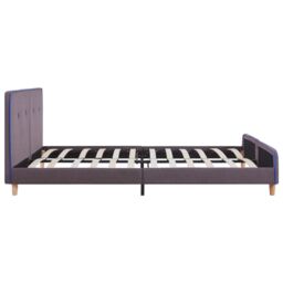 Berkfield Home Bed Frame Taupe Fabric 150x200 cm King Size in Beige - thumbnail 4