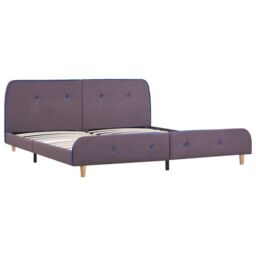 Berkfield Home Bed Frame Taupe Fabric 150x200 cm King Size in Beige - thumbnail 2