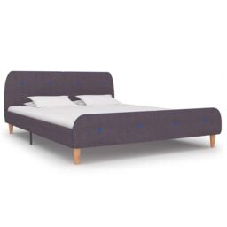 Berkfield Home Bed Frame Taupe Fabric 150x200 cm King Size in Beige - thumbnail 1