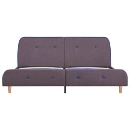 Berkfield Home Bed Frame Taupe Fabric 150x200 cm King Size in Beige - thumbnail 3