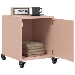 Berkfield Home Bedside Cabinet Pink 36x38.5x43.5 cm Steel - thumbnail 5
