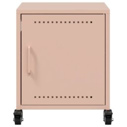Berkfield Home Bedside Cabinet Pink 36x38.5x43.5 cm Steel - thumbnail 6