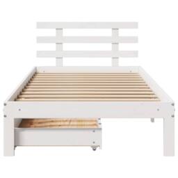 Berkfield Home Decorative Bed Frame with Drawers without Mattress White 100x200 cm - thumbnail 4