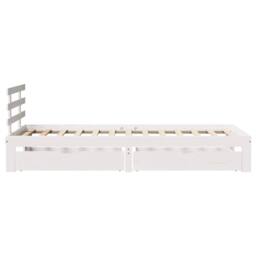 Berkfield Home Decorative Bed Frame with Drawers without Mattress White 100x200 cm - thumbnail 5