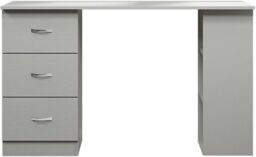 Harmin 120cm Desk PC Table Workstation with 3 Shelf & 3 Drawers in Light Grey - thumbnail 5