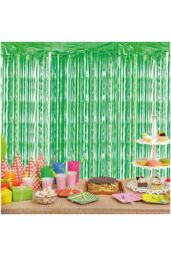 Netagon Metallic Tinsel Curtain 2.5M x 1M Green
