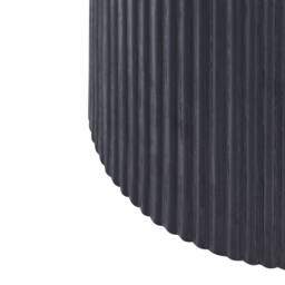 Wyld and Coco Side Table 45 cm White Marble Pattern Ceramic Top Ribbed Black - thumbnail 5