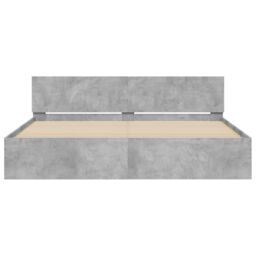Berkfield Home Bed Frame without Mattress Concrete Grey 180x200 cm Super King - thumbnail 5