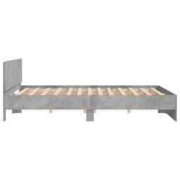 Berkfield Home Bed Frame without Mattress Concrete Grey 180x200 cm Super King - thumbnail 6