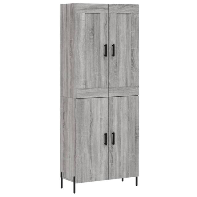 Berkfield Home Highboard Grey Sonoma 69.5x34x180 cm Engineered Wood - image 1