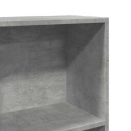 Berkfield Home Decorative Bookcase Concrete Grey 40x24x176 cm Engineered Wood - Size: 40 x 24 x 176 cm - thumbnail 7