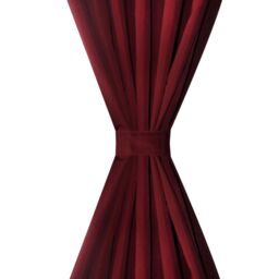 Berkfield Home 2 pcs Bordeaux Micro-Satin Curtains with Loops 140 x 245 cm in Red - thumbnail 3