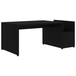 Berkfield Home Coffee Table Black 90x45x35 cm Engineered Wood - Size: 90 x 45 x 35 cm - thumbnail 2
