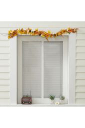 Living and Home Fall Maple Leaves Garland Decoration 180cm Artificial Fall Foliage Garland for Halloween Thanksgiving in Yellow - thumbnail 2