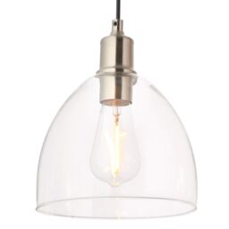 Pagazzi Jacob 3 Light Nickel & Glass Pendant Bar in Silver - thumbnail 5