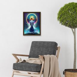 Artery8 Mystical Psychic Spiritual Dream Artwork Framed Wall Art Print A4 in Brown - thumbnail 2