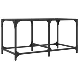 Berkfield Home Coffee Table with Transparent Glass Top 78.5x40x40 cm Steel in Brown - thumbnail 6