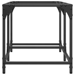Berkfield Home Coffee Table with Transparent Glass Top 78.5x40x40 cm Steel in Brown - thumbnail 5