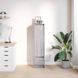 Berkfield Home Highboard Grey Sonoma 29.5x34x119.5 cm Engineered Wood - thumbnail 1