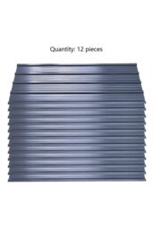 H&O Direct Set of 12 Steel Corrugated Panels in Grey - thumbnail 5