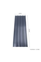 H&O Direct Set of 12 Steel Corrugated Panels in Grey - thumbnail 6