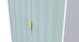Ready Assembled 2 U Dallas 2 Door Wardrobe (Ready Assembled) in Duck Egg Blue - thumbnail 4