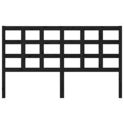 Berkfield Home Beautiful Bed Headboard Black 165.5x4x100 cm Solid Wood Pine - thumbnail 1