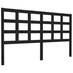 Berkfield Home Beautiful Bed Headboard Black 165.5x4x100 cm Solid Wood Pine - thumbnail 3