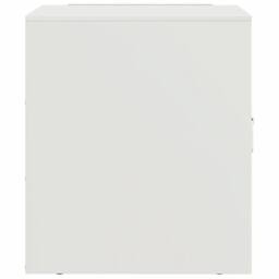 Berkfield Home Bedside Cabinet White 34.5x39x44 cm Steel - thumbnail 8