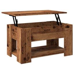 Berkfield Home Coffee Table Old Wood 79x49x41 cm Engineered Wood in Brown - Size: 79 x 49 x 41 cm - thumbnail 8