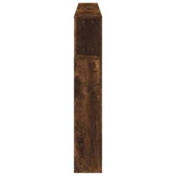 Berkfield Home LED Headboard Smoked Oak 200 cm Engineered Wood in Brown - thumbnail 4