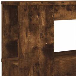 Berkfield Home LED Headboard Smoked Oak 200 cm Engineered Wood in Brown - thumbnail 7