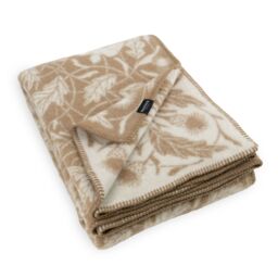 Native Natural Soft Beige Bird Pure Wool Blanket - Size: Large - thumbnail 3
