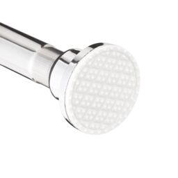mysmartbuy Telescopic Easy-Fix Clothes or Curtain Rail - No Tools Stainless Steel Rod for Alcoves, Wardrobes, Windows - Extends from 69-130cm - thumbnail 3