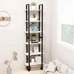Berkfield Home Storage Shelf White 60x30x210 cm Solid Wood Pine - Size: 60 x 30 x 210 cm - thumbnail 4