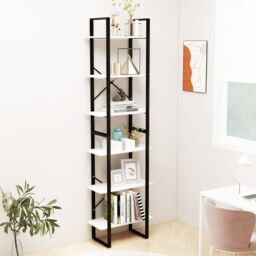Berkfield Home Storage Shelf White 60x30x210 cm Solid Wood Pine - Size: 60 x 30 x 210 cm