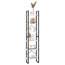 Berkfield Home Storage Shelf White 60x30x210 cm Solid Wood Pine - Size: 60 x 30 x 210 cm - thumbnail 5