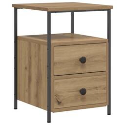 Berkfield Home Bedside Cabinets 2 pcs Artisan Oak 34x35.5x50 cm Engineered Wood in Brown - thumbnail 5