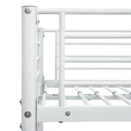 Berkfield Home Bunk Bed Frame White Metal 140x200 cm/90x200 cm - thumbnail 5