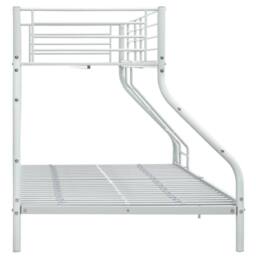 Berkfield Home Bunk Bed Frame White Metal 140x200 cm/90x200 cm - thumbnail 4