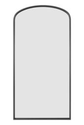 "MirrorOutlet Black Metal Framed Arched Wall Leaner Mirror 79""x39"" (200x100CM) - Size: 1 Pack" - thumbnail 3
