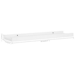 Berkfield Home Picture Frame Ledge Shelves 2 pcs White 40x9x3 cm MDF - Size: 40 x 9 x 3 cm - thumbnail 9