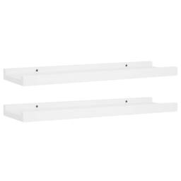 Berkfield Home Picture Frame Ledge Shelves 2 pcs White 40x9x3 cm MDF - Size: 40 x 9 x 3 cm - thumbnail 3