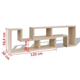Berkfield Home TV Cabinet Double L-Shaped Oak in Light Oak - thumbnail 7
