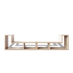 Berkfield Home TV Cabinet Double L-Shaped Oak in Light Oak - thumbnail 5