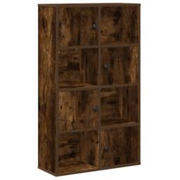 Berkfield Home Durable Bookcase Smoked Oak 60x24x101.5 cm Engineered Wood in Brown - thumbnail 3