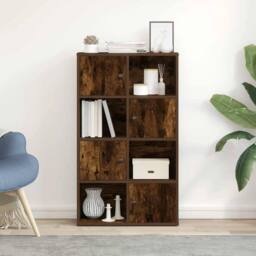 Berkfield Home Durable Bookcase Smoked Oak 60x24x101.5 cm Engineered Wood in Brown - thumbnail 1